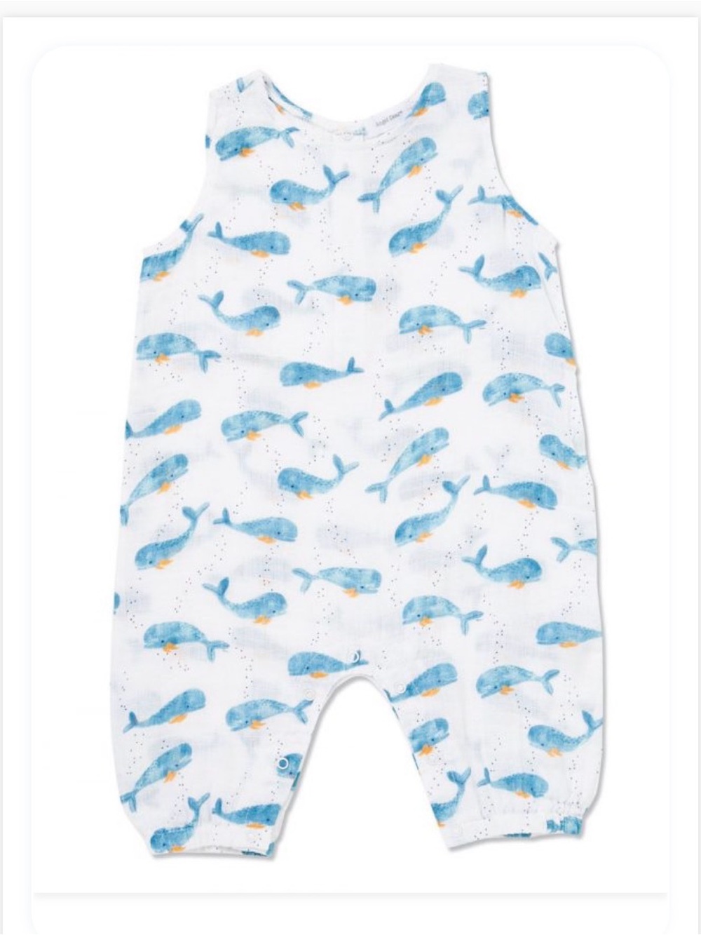 Angel Dear - Baby Whale Print Romper